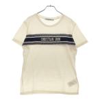 Christian Dior クリスチャンディオール フロントロゴジャガード 半袖Tシャツ クルーネックカットソー レディース ホワイト 143T04A4043