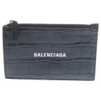 BALENCIAGA バレンシアガ クロコダイル型押し レザー コインケース ブラック 640535 1ROP3