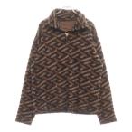 GIANNI VERSACE ジャンニ ヴェルサーチ ラグレカパターンブラシウール 長袖ポロ ニット ブラウン 1002037 1A01603