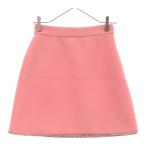 miumiu ミュウミュウ Mini Skirt 裾ラインストーン レディース スカート ピンク MG1345 1LW6