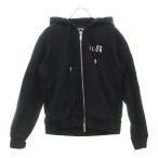 DSQUARED2 ディースクエアード 22AW Mini ICON Zip Hoodie フロントロゴプリント ジップアップパーカー ブラック S79HG0007 S25516