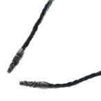 CHROME HEARTS クロムハーツ LEATHER BRAID SCROLL ネックレス レザーブレイドネックレス ブラック/シルバー BCA377