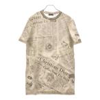 DIOR ディオール 20SS DIOR AND DANIEL ARSHAM ダニエルアーシャム ニュースペーパー 半袖カットソーTカットソ ベージュ 023J600C0589