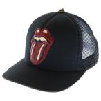 CHROME HEARTS クロムハーツ LIPSTONGUE ROLLING STONES TRUCKER CAP リップアンドタンパッチメッシュキャップ 帽子 ブラック