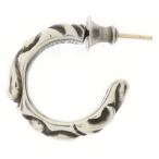 CHROME HEARTS クロムハーツ HOOP SCROOL スクロール フープピアス シルバー BCA102