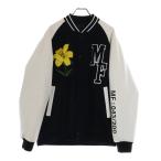 モンクレール 23AW ×FRAGMENT CELSIA GIUBBOTTO フラグメント フラワー刺繍 袖レザー切り替え ダウン入りスカジャン I209U1A00007