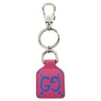 GUCCI グッチ GGエンボス レザー キーチェーン ピンク/シルバー 625607