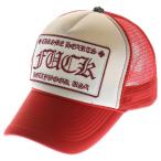 CHROME HEARTS クロムハーツ TRUCKER CAP オールド FUCKパッチ メッシュトラッカーキャップ ホワイト/レッド