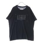 Maison Margiela メゾンマルジェラ 25SS スタンプロゴ オーバーサイズ半袖Tシャツ クルーネックカットソー ブラック S51GC0534