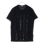 MONCLER モンクレール MAGLIA TEE フロントプリント クルーネック 半袖Tシャツ ブラック F10918C73710 8390T