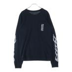 CHROME HEARTS クロムハーツ CH TEE 袖CHプラス総柄プリント クルーネック 長袖Tシャツ ブラック