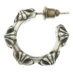 CHROME HEARTS クロムハーツ HOOP CROSS クロスバンド フープピアス シルバー BCA100