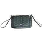ショッピングゴヤール GOYARD ゴヤール プリュメ PVCレザーポーチウォレット ショルダーバッグ グレー