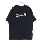 ショッピングmoncler MONCLER モンクレール Heren Varsity Logo Tee SS 半袖 クルーネック Tシャツ ブラック K10918C00011 89AJS