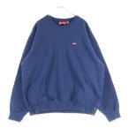 ショッピングsupreme SUPREME シュプリーム Small Box Logo Sweatshirt スモールボックスロゴ クルーネック スウェットトレーナー ネイビー