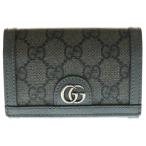 ショッピングgucci GUCCI グッチ GGスプリームキャンバス ダブルG カードケース 名刺入れ グレー 763286 2067