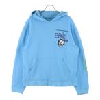 クロムハーツ ×MATTY BOY BRAIN NEW PULLOVER HOODIE マッティボーイ ブレインニュー プリントフーディー プルオーバーパーカー ブルー