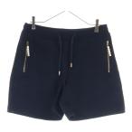 LOUIS VUITTON ルイヴィトン 24SS パールジップ コットン スウェット ハーフパンツ ショーツ ブラック RM241 CFJ HQY82W