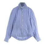 BOTTEGA VENETA ボッテガヴェネタ ストライプ コットン 長袖シャツ ブルー/ホワイト 725636 V2FC0 レディース