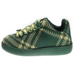 ショッピングBURBERRY BURBERRY バーバリー チェックニット ボックス スニーカー グリーン/イエロー