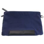 Berluti Berluti kali graph . общий рисунок Logo кожа переключатель нейлон клатч голубой 