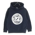 FENDI フェンディ フロントFFロゴプリント プルオーバーパーカー ブラック JUH018 5V0 キッズ