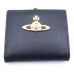 ショッピングVivienne Vivienne Westwood ヴィヴィアンウエストウッド オーブロゴ コンパクトウォレット がま口二つ折り財布 ブラック 988VW738