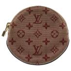 LOUIS VUITTON ルイヴィトン モノグラムミニ ポルト モネ ロン サークル ジップキャンバスコインケース レッド M92462/MI0073
