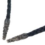 CHROME HEARTS Chrome Hearts LEATHER BRAID прокрутить кожа лезвие колье черный / серебряный 