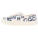 CHANEL シャネル ロゴ スニーカー#37 ホワイト×ネイビー バイカラー キャンバス ローカット 靴 シューズ