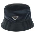PRADA プラダ バケットハット ブラック ナイロン トライアングルロゴ 1HC137
