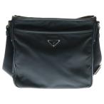 PRADA プラダ プラダ ショルダーバッグ メッセンジャーバッグ ブラック ナイロン サフィアーノ シルバー金具 2VH797