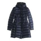 ショッピングmoncler MONCLER モンクレール 16AW HERMINE エルミンヌ フーデッド ロングダウンジャケット コート ネイビー レディース B20934930005 53048