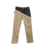 BOTTEGA VENETA ボッテガヴェネタ 22SS Two-Tone Switching Pants ツートーン スイッチング パンツ 605976 VKMX0 ブラック/ベージュ