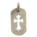 CHROME HEARTS クロムハーツ SMALL D TAG SML CO CRS カットアウトクロスドッグタグ スモールドッグタグネックレストップ