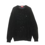 シュプリーム 21AW Melange Rib Knit Sweater スモールボックス メランジ リブ セーター クルーネック プルオーバー ニット ブラック