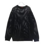 シュプリーム 21AW Melange Rib Knit Sweater スモールボックス メランジ リブ セーター クルーネック プルオーバー ニット ブラック