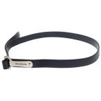 BALENCIAGA バレンシアガ BOTTLE OPENER D RING BELT ボトルオープナー レザー Dリングベルト ブラック/シルバー 741613 1000