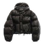 PRADA プラダ Down Jacket トライアングルロゴ ショートダウンジャケット ブラック レディース 291973 S212 11A9