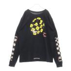 クロムハーツ ×MATTY BOY PPO PRETENSE LS Tee×マッティーボーイ プリテンス バックプリント クルーネック長袖Tシャツ ブラック
