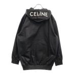 CELINE セリーヌ 22SS バックロゴ ジップアップ コーティングジャケット ブルゾン ブラック 2Y621250Q