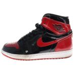 ナイキ AIR JORDAN 1 HIGH OG PATENT BRED 555088-063エアジョーダン1 OG パテント ブレッド ハイカットスニーカー US9/27cm