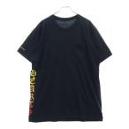 CHROME HEARTS (クロムハーツ) Black Gradient Logo Tee サイドジャイアント ネックロゴ 半袖Tシャツ