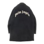 Palm Angels パームエンジェルス バックロゴ ウールロングコート PMEA187F21FAB001 ブラック