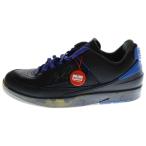 ナイキ ×オフホワイト AIR JORDAN 2 エアジョーダン2 レトロ ローカットスニーカー ブラック/ブルー US11/29cm DJ4375-004