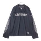 CHROME HEARTS クロムハーツ MESH WARM UP JERSEY メッシュ バーシティー ジャージー CHプリントメッシュ 長袖Tシャツカットソー ブラック
