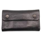 CHROME HEARTS クロムハーツ WAVE ウェーブ レザーウォレット 財布 ブラック BCA374