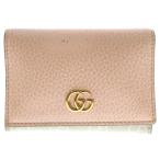 GUCCI グッチ GGマーモント 2つ折りカードケース 名刺入れ ピンク 474748 レディース