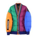 ショッピングディースクエアード DSQUARED2 ディースクエアード 22AW クレイジーカラーブロック カーディガンタイプ ダウンジャケット マルチ S74AM1281