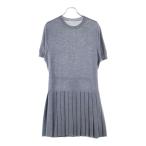 ショッピングMIUMIU miumiu ミュウミュウ ウエストリボン 半袖ニットワンピース グレー レディース MMA602 1PFJ